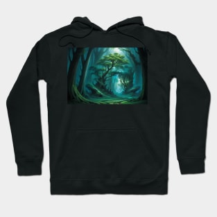 Enchanted Forest with Mysterious Plants Hoodie